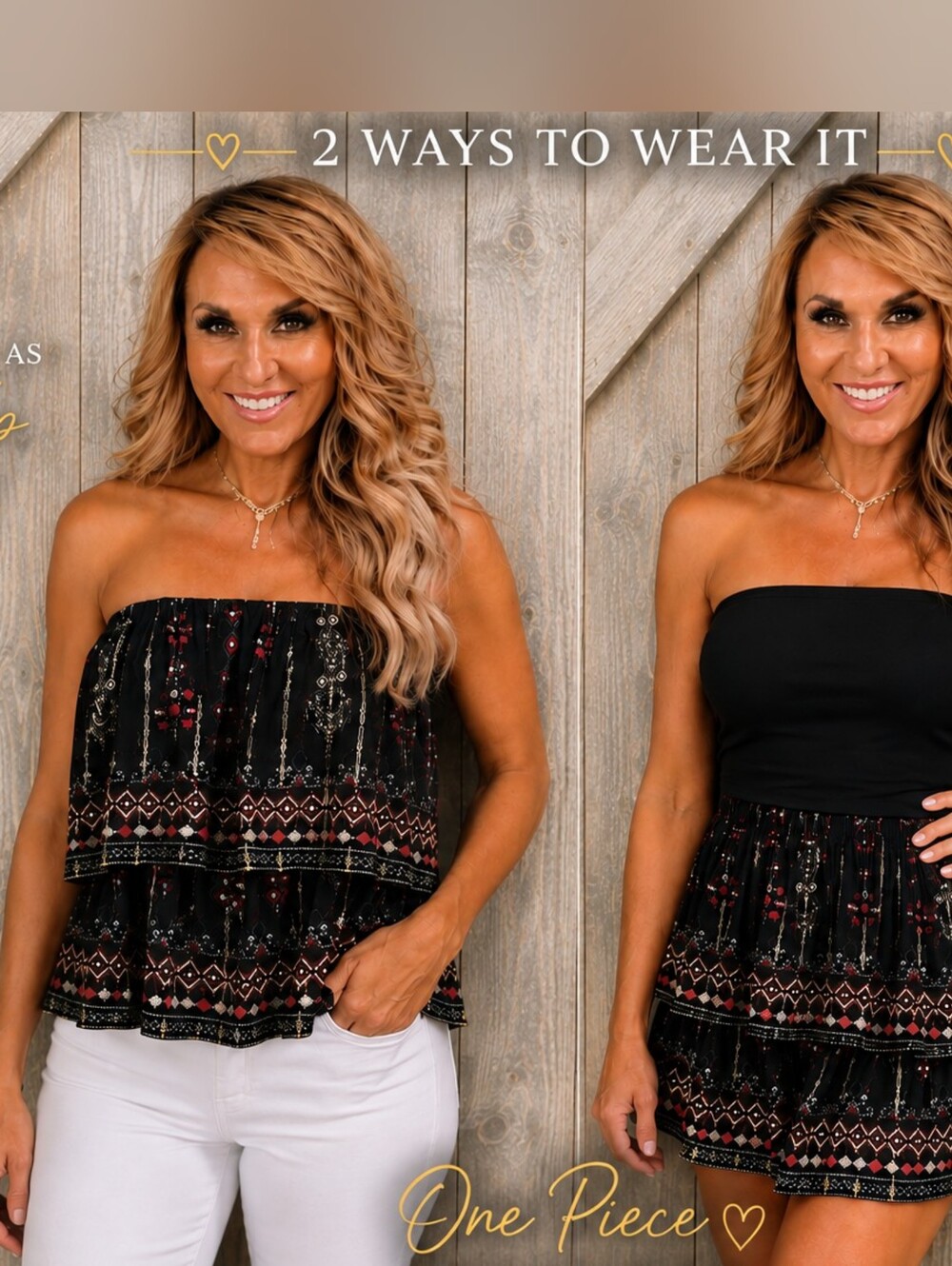 NWT Joie LYANE 2-in-1 Covertible Top/Skirt Tiered Tribal Print Metallic Thread